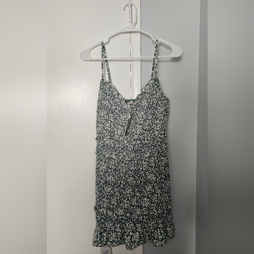 NWT Abercrombie Green & White Mini Dress Size Small